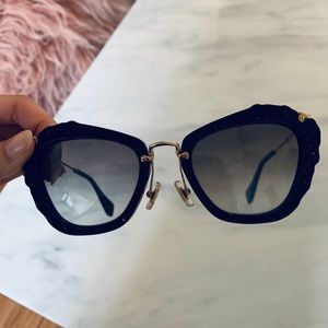 Miu Miu Butterfly Studded Sunglases